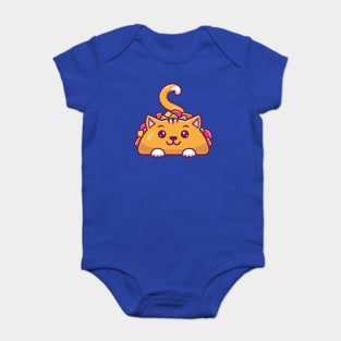 Cute Cat Taco Cartoon Baby Bodysuit